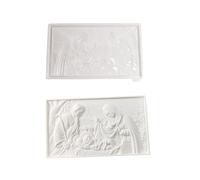 ERRORY Moule rectangulaire flexible en silicone fait à la main pour les amateurs d'artisanat pour créer des décorations murales à motif familial, taille unique, Comme décrit