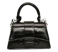ERRORY Petit sac à main moderne en polyuréthane pour ceux qui apprécient l'esthétique sophistiquée et la praticité Sac à main tendance pour femme, Noir , One Size