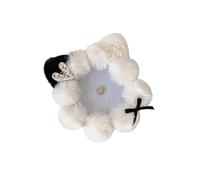 ERRORY Porte-cartes d'identité avec oreilles de chats de dessin animé, pochette de protection, fournitures scolaires pour femmes et filles, cadeau charmant sac à douleur, accessoires, blanc/noir