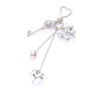 ERRORY Porte-clés en forme de cœur avec nœuds pour sac à main, sac à dos, décoration de sac à dos, cadeaux de Saint-Valentin, esthétiques, K4532