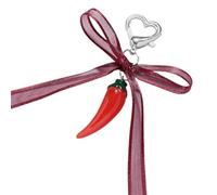 ERRORY Porte-clés esthétique, joli pendentif de sac, ruban, perles, nœuds, porte-clés pour femme, sac à main, décoration esthétique pour sacs à main, C