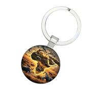 ERRORY Porte-clés motif safaris africain, idéal pour souvenir avec motifs animaux, lions, éléphants, girafes, accessoire de porte-clés