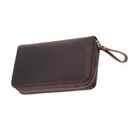 ERRORY Porte-stylo traditionnel en cuir véritable avec finition oxydation naturelle, matériaux d'écriture, planificateur, sac à crayons en cuir de cheval furieux