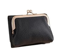 ERRORY Portefeuille pour femme avec fenêtre transparente facile d'accès, affichage photo, poche pour pièces de monnaie et porte-monnaie, porte-cartes de crédit, pochette à monnaie tendance, Noir