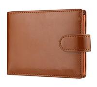 ERRORY Portefeuille spacieux en cuir synthétique pour homme avec plusieurs emplacements pour cartes et poche pour pièces de monnaie pour garder vos articles en toute sécurité, marron, Beauté de masse