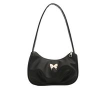 ERRORY Sac à aisselles en cuir synthétique pour femme - Papillon - Tendance - Shopping - Rencontres coréennes - Aisselles coréennes - Pour femme - Aisselle papillon - Épaule en cuir synthétique, Noir