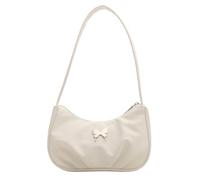ERRORY Sac à aisselles en cuir synthétique pour femme - Papillon - Tendance - Shopping - Rencontres coréennes - Aisselles coréennes - Pour femme - Aisselle papillon - Épaule en cuir synthétique, blanc