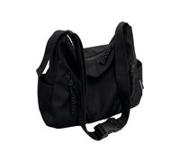 ERRORY Sac à bandoulière décontracté pour homme et femme avec grand espace de rangement, bandoulière réglable, sac à main en nylon, Noir , One Size
