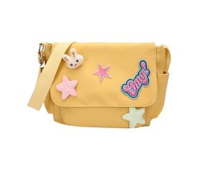 ERRORY Sac à bandoulière Y2K pour femme - Imprimé dessin animé - Sac à bandoulière esthétique pour écoliers, étudiants - Sac à bandoulière esthétique pour femmes et filles, jaune