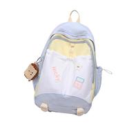 ERRORY Sac d'école pour étudiant, sac à dos de voyage, style coréen, sacs de jour décontractés, couleur contrastée, sac pour ordinateur portable, couleur contrastée, jaune