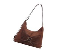 ERRORY Sac d'école tendance pour femme avec bandoulière convertible et sac à dos pratique, sac à main à bandoulière, cartable, sac à bandoulière souple, café, One Size
