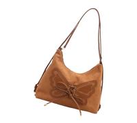 ERRORY Sac d'école tendance pour femme avec bandoulière convertible et sac à dos pratique, sac à main à bandoulière, cartable, sac à bandoulière souple, marron, One Size