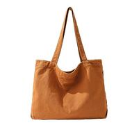 ERRORY Sac fourre-tout en toile, polyvalent, décontracté, sac à main de grande capacité, sac à bandoulière japonais pour femme, sacs à main de grande capacité, marron