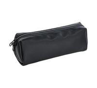 ERRORY Trousse à crayons en cuir synthétique de grande capacité, légère, imperméable, pliable, pour fournitures artistiques, pour l'école, Noir , Beauté de masse