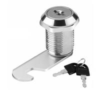 errous Pour BoîTes Aux Lettres Lot de 6 serrures porte en alliage zinc for armoire, boîte aux lettres, tiroir, casier, portes verre 16/20/25/30 mm avec 2 clés, trou 18 Pour Placards(A 16mm)