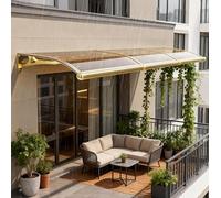 Errtsdb Auvent de Porte et Fenêtres Extérieure, Banne Incurvé, Auvent De Porte D'EntréE Transparent，Convient Aux Terrasses, Balcons, Avant-Toits De FenêTres, Porches Et Jardins(60x120cm)