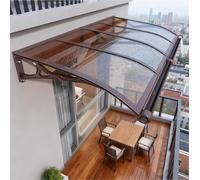 Errtsdb Auvent de Porte et Fenêtres Extérieure, Banne Incurvé, Auvent De Porte D'EntréE Transparent，Convient Aux Terrasses, Balcons, Avant-Toits De FenêTres, Porches Et Jardins(80x210cm)