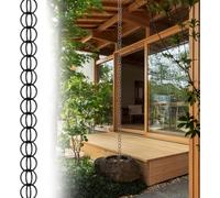 errtsdb Chaînes de Pluie décoratives,chaînes de Pluie d'extérieur,Meilleures Chaînes de Guidage de Pluie pour Les Fortes Pluies,pour Toit, Jardin, Abri, Terrasse et Espaces Extérieurs(2.8m)