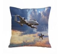 ERRTU Housse de Coussin 40x40 cm,Avion, Mission de Maintien de la Paix Jet Up tanationale,Housse Coussin Exterieur,Motif Décoratif Taie d'oreiller,Coussin Decoratif Canape