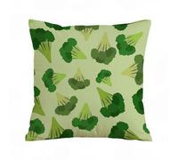 ERRTU Housse de Coussin 40x40 cm,Brocoli Vert Légume de Fond,Housse Coussin Exterieur,Motif Décoratif Taie d'oreiller,Coussin Decoratif Canape