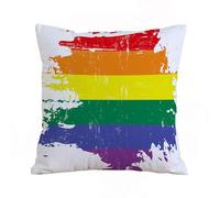 ERRTU Housse de Coussin 40x40 cm,Drapeau de la fierté Arc-en-Ciel LGBT lesbien. Concept LGBT dessiné à la Main.,Housse Coussin Exterieur,Motif Décoratif Taie d'oreiller,Coussin Decoratif Canape