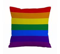 ERRTU Housse de Coussin 40x40 cm,Pôle LGBT Original 8 Amour Couleurs Gay Pride Arc-en-Ciel Homosexualité Asexuel Bise,Housse Coussin Exterieur,Motif Décoratif Taie d'oreiller,Coussin Decoratif Canape