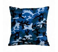 ERRTU Housse de Coussin 50x50 cm,Motif de Camouflage Bleu et Noir sans Couture,Housse Coussin Exterieur,Motif Décoratif Taie d'oreiller,Coussin Decoratif Canape