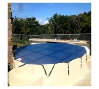 ERRULAN Bâches pour Piscine Couverture De Sécurité Ronde pour Piscines Creusées, 1,5/2,1/2,4/3/5,5/7,3/9,1/10,7 M, Filet À Feuilles en Maille, Couverture De Sécurité Hivernale(Blue,26ft/7.9m)