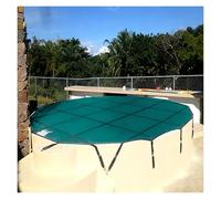 ERRULAN Bâches pour Piscine Couverture De Sécurité Ronde pour Piscines Creusées, 1,5/2,1/2,4/3/5,5/7,3/9,1/10,7 M, Filet À Feuilles en Maille, Couverture De Sécurité Hivernale(Green,32.5ft/9.9m)