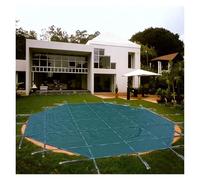 ERRULAN Bâches pour Piscine Couvertures de sécurité pour piscines creusées, Couverture de Protection extérieure Personnalisable avec ancrages et matériel d'installation(Wooden Floor,Dia 27ft/8.2m)