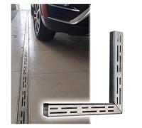 ERRULAN Caniveau Exterieur Grille de Drainage Kit de caniveau et Grille en Acier Inoxydable pour Garage, caniveau étroit, système de Drainage Systèmes de Drainage(Black-Right Angle,WxH-5x3cm/2x1.2in)