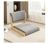 ERRULAN Chaise de Sol avec Soutien Dorsal Chaise de Sol avec Support Dorsal pour Enfants et Adultes, chaises Tatami Portables, Coussin de méditation Ergonomique/siège/Oreiller(Gray,Wooden)
