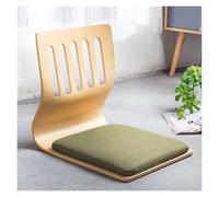 ERRULAN Chaise de Sol avec Soutien Dorsal Chaises de Sol en Bois sans Pieds avec Dossier, Confortables Ergonomiques Coussin/Chaise/Siège/Oreiller de Sol pour la méditation(Cotton Linen1)