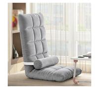 ERRULAN Chaise de Sol avec Soutien Dorsal Chaises de Sol réglables en Mousse à mémoire de Forme pour Enfants, Coussin de siège Ferme et Confortable pour Aider à Maintenir(Gray,7-Grid)