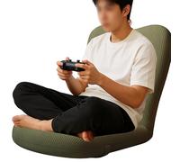 ERRULAN Chaise de Sol avec Soutien Dorsal Fauteuils de Jeu ergonomiques au Sol pour Adultes, Dossier réglable Sièges de détente, Coussins Confortables Style Tatami(Green)