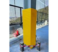 ERRULAN Coussin de Poteau de Basket-Ball Protection de Poteau en métal pour extérieur, Protection Autour du Panier de Basket, Protection et étanche pour poteaux de Basket(Yellow,13x13cm(5x5))