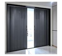 ERRULAN Porte Accordéon Interieur Porte accordéon intérieure de 203 cm de Haut avec Serrure, Porte coulissante Pliante extérieure en Aluminium, Porte de séparation Invisible(Black,35x80in/89x203cm)