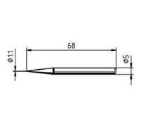 Ersa 0032BD Panne de fer à souder forme de crayon Taille de la panne 1.10 mm Contenu G