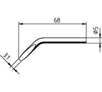 Ersa Panne de fer à souder 032JD – coudée, longue durée, forme burin