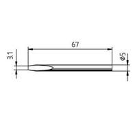 Ersa 0032KD Panne de fer à souder forme de burin, droite Taille de la panne 3.10 mm Contenu 1 pc(s)