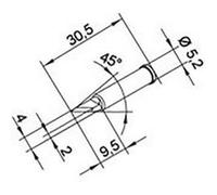 Ersa Panne de fer à souder 0102BDLF20 - Taille de la panne 2 mm - Contenu 1 pc(s)