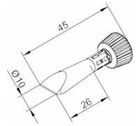 Panne de fer à souder longue durée conique ERSADUR 10mm de Ersa type 0102CDLF100C/SB