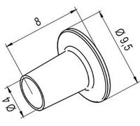 Ersa 0472BR Buse à air chaud conique Taille de la panne 4 mm Longueur de la panne 8 mm Contenu 1 pc(s)