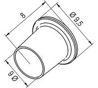Ersa 0472CR Buse à air chaud Taille de la panne 6 mm Longueur de la panne 8 mm Contenu 1 pc(s)