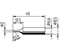 Ersa 0832FDLF Panne de fer à souder incurvé Taille de la panne 2 mm Contenu 1 pc(s)