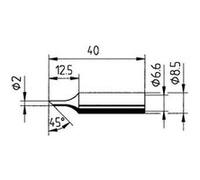 Ersa 0832FDLF Panne de fer à souder incurvé Taille de la panne 2 mm Contenu 1 pc(s)
