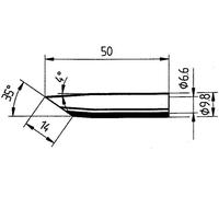 Ersa Panne de fer à souder 0832GDLF incurvée 14 mm 1 pc(s)