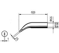 Ersa Panne à souder Ersadur 0832YD/0832WD – burin courbe 2,5 mm pour RDS80/Analog60/MS8000