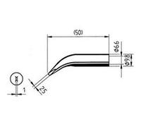 Ersa 0832WD Panne de fer à souder forme de burin, coudée Contenu G