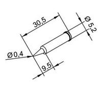 Ersa Panne de fer à souder 102 PD LF 04 ERSADUR 0,4 mm 1 pièce